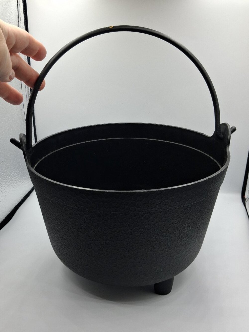 Vtg Duraco Halloween Trick Or Treat Black Candy Cauldron Plastic Bucket Planter